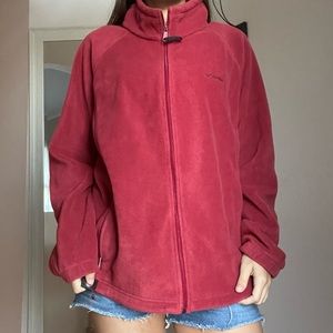 💛Columbia Mens Red Fuzzy Zip Up Sweater